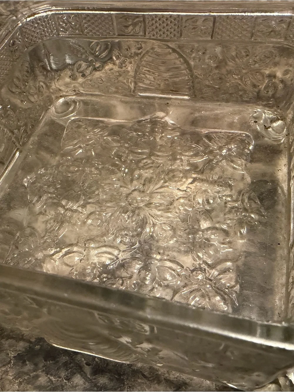 Indiana Glass clear embossed